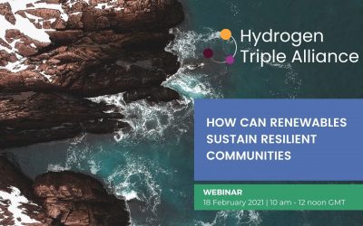 Webinar “¿Cómo pueden las energías renovables sostener comunidades resilientes? Utilizando hidrógeno para aumentar la sostenibilidad costera” – 18 de febrero de 2021